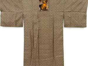 大正ロマン　本場村山泥大島紬　ロング道行コート